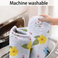 thumbnail image 5 of Pioneer Flower Floral Print Pattern Bathroom Rugs Mat, Non Slip Microfiber Bathroom Rug with Rubber Backing, Soft Mats for Bathroom Floor Tub Shower, 17"x47", 5 of 5