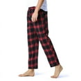 thumbnail image 2 of Men's Plaid Casual Pajama Pants Drawstring Lightweight Yoga Lounge Pants Soft Cotton Flannel Pajama Pants Straight Leg Pants with Pockets, 2 of 7