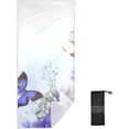 thumbnail image 2 of Butterfly Purple Iris Flower Beach Towel 31" x 71", Quick Dry Bath Towel Super Absorbent Lightweight Travel Towel for Beach Yoga Swim Sport Camping Holiday, 2 of 7