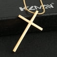 thumbnail image 3 of HZMAN Philippians 4:13 Cross Pendant Strength Bible Verse Stainless Steel Necklace, 3 of 6