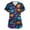 11-Dark Blue, variant on Scrub Tops Women Plus Size，Halloween Scrub Top Women Plus Size Women'S Cute Printed Short Sleeve V-Neck Nurse Care Worker Uniform Scrubs Top,Blue，XXXL