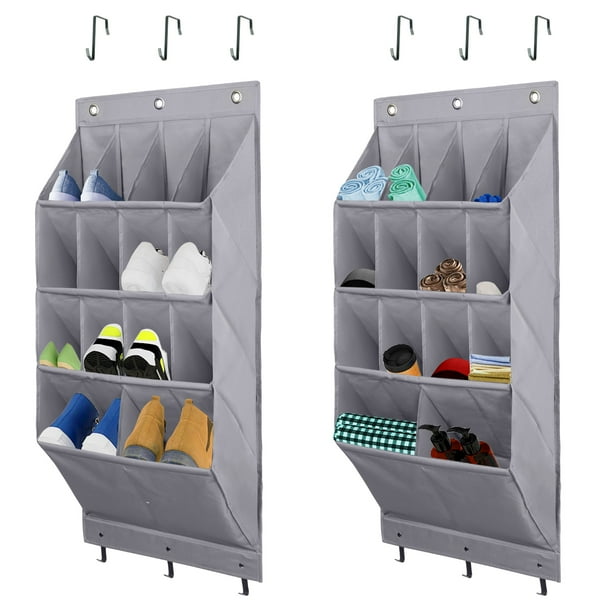 2 Pack Over The Door Shoe Organizer with Large Deep Pocket, Hanging