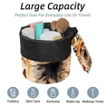 thumbnail image 2 of PhooArto Drawstring Cosmetic Bag, Barrel Shaped Portable Travel Makeup Bags, Fox Butterfly Pattern Large Capacity Waterproof Multifunctional Bucket Toiletry Bag, 2 of 6