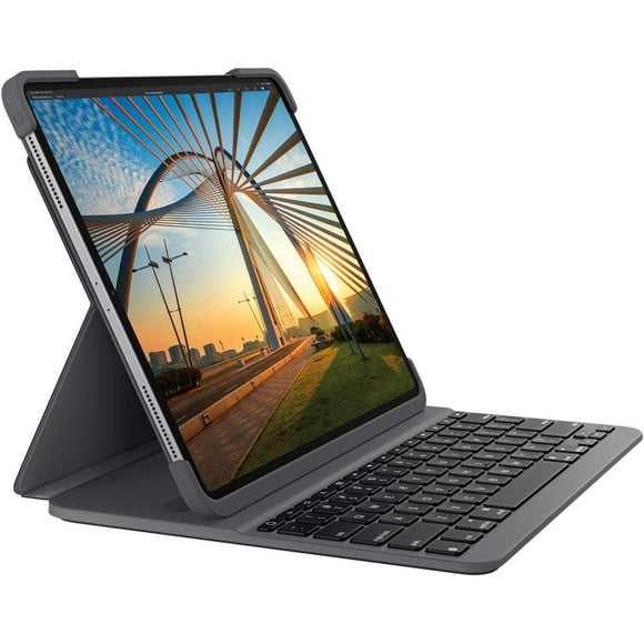 Logitech Slim Folio PRO Backlit Bluetooth Keyboard Case for iPad Pro 12.9-inch (3rd and 4th gen) - Graphite-9703