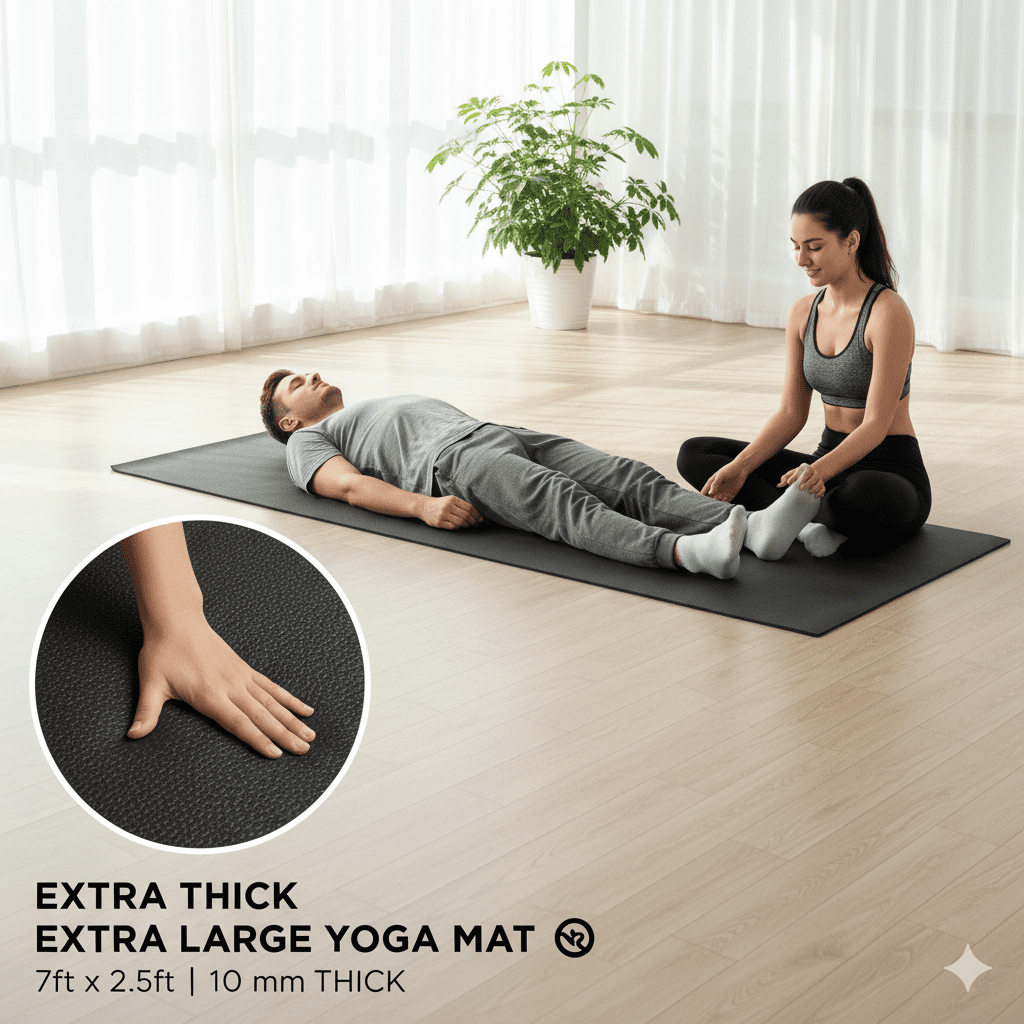 10mm Yoga Mat Thick Wide and Long. 84x30'  Workout Mat