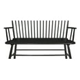 thumbnail image 5 of Miekor Furniture 1pc Casual Farmhouse Relaxed Vintage Wood Spindle Back Bench Black Wooden Chair 53984, 5 of 6