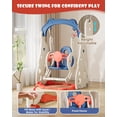 thumbnail image 5 of YUFU 6 In 1 Toddler Slide & Swing Set Indoor Outdoor Use for Kids 1+ with Swing Football Basketball Ring Toss Indoor Outdoor Use, 5 of 9