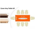 thumbnail image 3 of (4 Pack) Orange Premium Rectangle Heavy-Duty Plastic Table Covers ( Reusable), 3 of 6