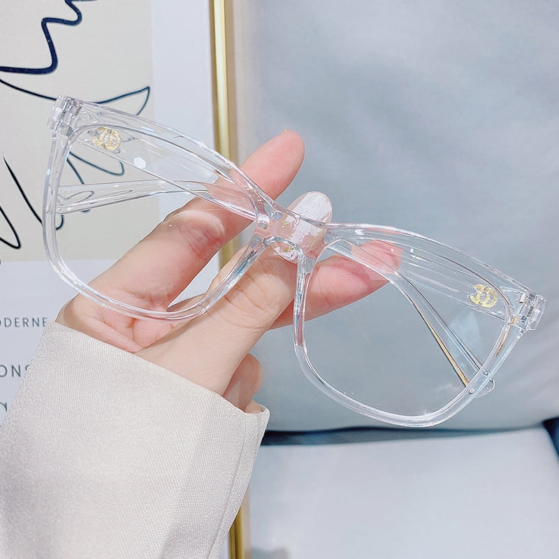 Bluelightblocking Glasses Round Thin Frame Flat Lens with