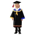 thumbnail image 6 of Girls Boys Kindergarten Graduation Cap and Gown for Toddler Graduation Ceremony Outfit Various Styles Yellow Cap and Gown for Kindergarten Primary School 3-4 Years, 6 of 6