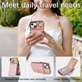 thumbnail image 5 of Allytechgroup iPhone 15 Wallet Case, Ring Holder Stand Cards Slots Shockproof Retro Flip Back Cover Phone Case for Apple iPhone 15, Rosegold, 5 of 7