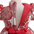 thumbnail image 4 of Vedolay Little Girls Dresses A line Wedding Pageant Lace Flower Girl Dress,Red 8-9 Years, 4 of 5