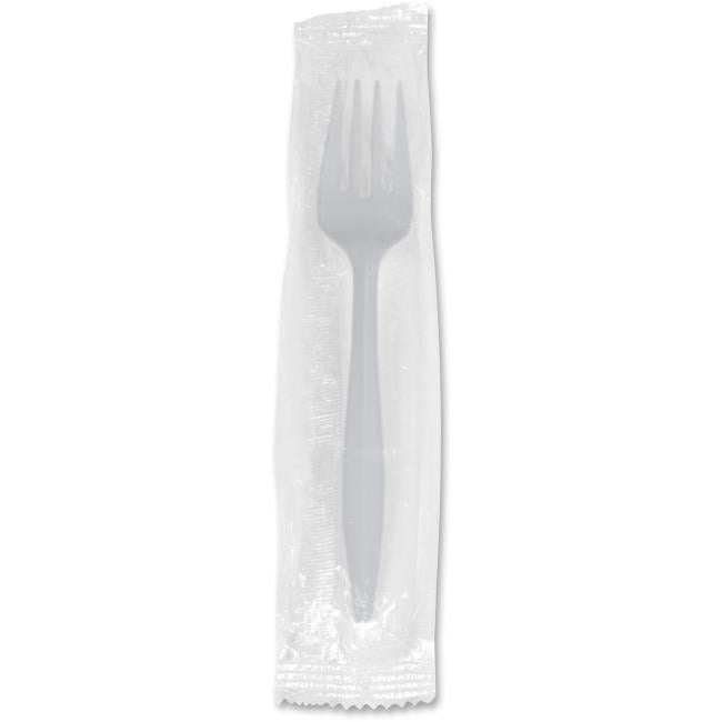 Individually Wrapped Fork, Polypropylene White