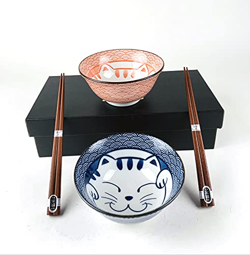 Kutani Ware Porcelain Maneki Neko Figurine Sakura Black 4-Go K7-1509