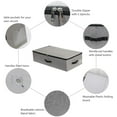 thumbnail image 3 of Under Bed Storage Organizer, Set of 3, Underbed Closet Storage Solution for Closet Organizers Storage Containers with Durable Handles Thick Fabric, Breathable, Linen Dark Gray, 3 of 13