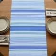 thumbnail image 5 of Table Runners 70 Inches Long Dress Scarves, Blue Ombre Striped Daisy Farmhouse Coffee/Dining/Kitchen Table Decor, Holiday Table Runner, Vintage Flowers Abstract Art 13x70 Inch, 5 of 9