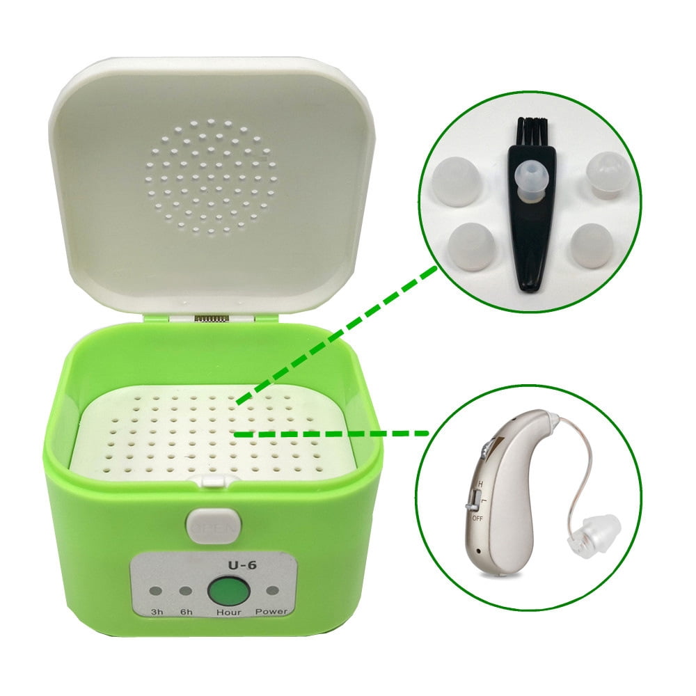 Portable Electric Dryer, Automatic Drying Dehumidifier For Hearing Aids, Easy To Carry And Operate With One Button Design