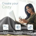 thumbnail image 3 of Soft All-Season Microfleece Bed Blanket – Lightweight Cozy Throw – Twin Size – Grey, 3 of 8