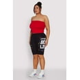 thumbnail image 3 of Womens Plus Size Living My Best Life Graphic Shorts, 3 of 5