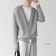 thumbnail image 4 of Men's Long-Sleeve Soft Touch Cardigan Sweater Solid Color Business Casual Sweater Button Down V-neck Sweater brown, 4 of 5