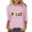 Pink, variant on Womens Summer Tops 2026 Women's Beer Festival Round Neck 3/4 Sleeve T-shirt Loose Top 7/4 Sleeve Round Neck Top/Shirt Black S
