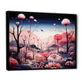 thumbnail image 2 of Designart "Fantasy Mushroom Forest in Pink I" Fashion Framed Wall Art - Glam Pink Fantasy Living Room Framed Canvas Art, 2 of 6