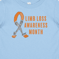 thumbnail image 4 of Inktastic Limb Loss Awareness Prosthetic Leg and Arm Orange Ribbon Boys or Girls Baby T-Shirt, 4 of 5