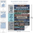 thumbnail image 4 of LHSHID Grandson Blanket Gift from Grandma Flannel Blanket for Grandson Birthday or Graduation 50x60in, 4 of 6