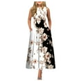 thumbnail image 2 of Robes d'Été pour les Femmes 2023 Causal Ourlet A-Ligne Fluide Mini Robe Blouse, 2 of 5