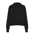 thumbnail image 4 of BDPORKAS Women's Oversized Hoodies Sweatshirt Quarter-Zip Mock Neck Fleece Pullover Hoodie Tops with Thumb Holes Black XL, 4 of 4