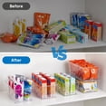 thumbnail image 6 of Sindcom 4 Pack Clear Plastic Food Storage Organizer Bins, Multi-Compartment Pantry & Kitchen Drawer Organizer for Spice Packets, Tea Bags, Snacks - Versatile for Fridge & Cabinet, 6 of 8