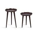 thumbnail image 5 of Kate and Laurel Alessia Modern Round Outdoor Plant Stand Set, Set of 2, Bronze, Cast Aluminum Two-Piece Accent Table Set for Use as Indoor or Outdoor Plant Risers with Deckled Edges, 5 of 9