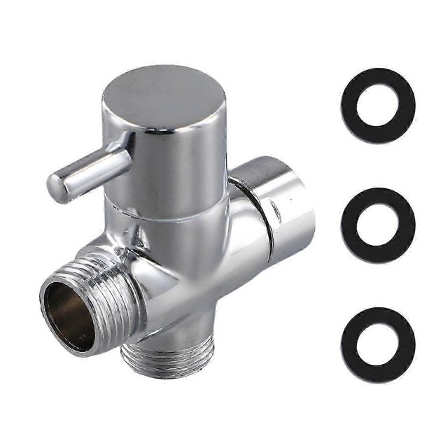 Brass Metal Shower Arm Diverter Valve 3 Way Water Separator 20mm Shower Tee Adapter for Handheld Showerhead.