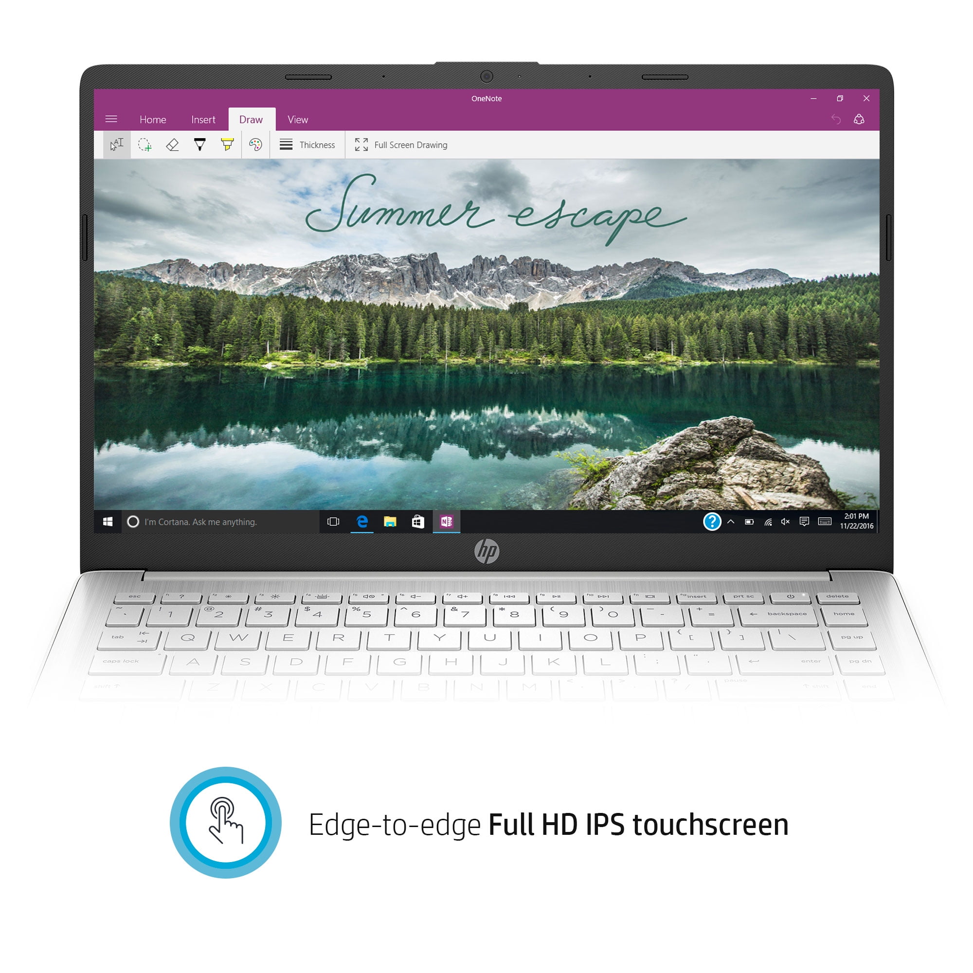 HP 14 Laptop, Qualcomm Snapdragon 7c Processor, 8 GB RAM, 128 GB eMMC, 14-inch Full HD Touchscreen, Windows 11 Home, Thin ＆ Portable, Long Battery Li : HP 14 Laptop, Qualcomm Snapdragon 7c Processor, 8 GB