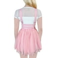 thumbnail image 3 of Littleforbig Mesh Overall Skirt Romper  Heartbreaker Jumper Skirt 2X-Large Pink, 3 of 5