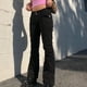 thumbnail image 2 of Moda mujer Sexy Color sólido Denim Pokets Thin Casual Boot Cuts Wide Legs Jeans Pantalones Fridja  hfkajh103549, 2 of 7