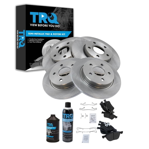 TRQ Front and Rear Brake Pad & Rotor Kit BKA45053 Fits Select 2012-2018 Ford Focus