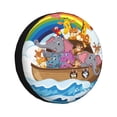 thumbnail image 2 of Balery Rainbow Animals on Noah's Ark Tire Covers - Tough Tire Wheel Protector for Truck, SUV, Trailer, Camper, RV -17 inch, 2 of 8