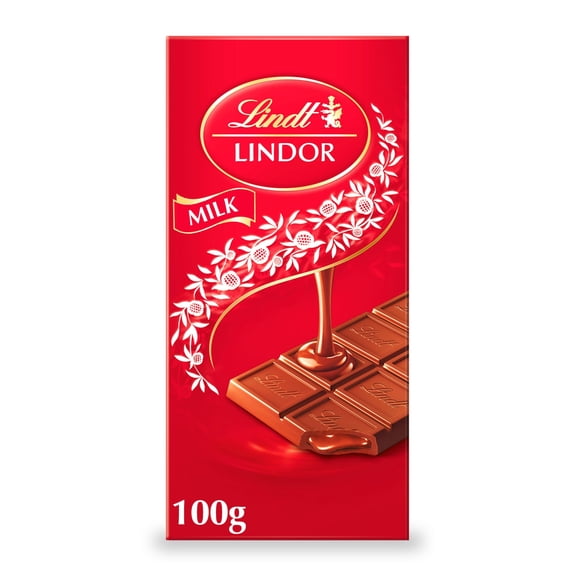 Lindt Lindor Milk Chocolate Bar 100G, Imported from Britain