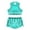 Lake_Green, variant on YEAHDOR Kids Girls 2 Piece Ballet Active Outfit Shiny Dance Gymnastics Tank Top with Booty Shorts
