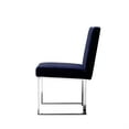 thumbnail image 3 of Boly 19 Inch Dining Chair, Set of 2, Navy Blue Velvet, Foam, Chrome Steel, 3 of 6