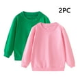 thumbnail image 2 of DxhmoneyHX 2 Pack Toddler Boy Clothes Soft Comfy Cotton Long Sleeve Blouses Going Out Tops Fashion Solid Crewneck Sweatshirt Fall Outfits Size 2 Years, 2 of 8