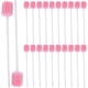 thumbnail image 1 of 100 unidades de hisopos de esponja desechables para el cuidado bucal, limpieza dental (rosa), 1 of 7
