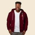 thumbnail image 3 of Dalix Hot Dog Embroidered Zip Hoodie Fleece Long Sleeve Pocket Warm Soft Mens in Maroon 3XL XXX-Large, 3 of 5