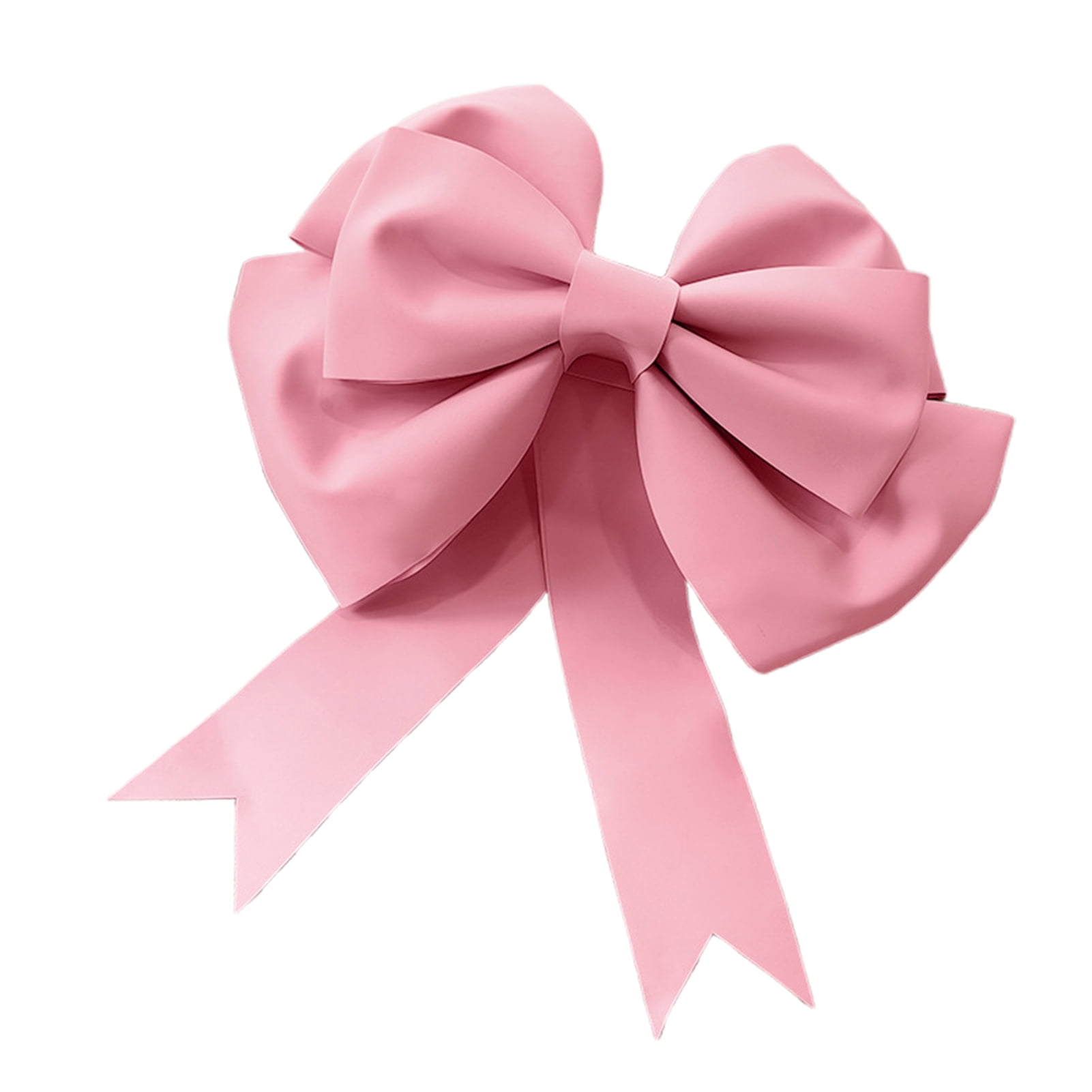 Deyuer Christmas Big Bow Decoration Wedding Large Bow Ornament for Holiday Tree Wreath Porch Window Door Decor.Pink