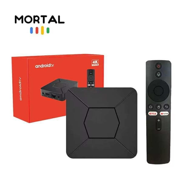 Android TV Box (Allwinner H313)with Voice Remote – Android 10, 4K Ultra HD, Dual-Band WiFi (2GB RAM + 8GB ROM)