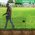 thumbnail image 2 of Panels Garden Fence Dog Fence Outdoor For Yard in H x .ft L Rustproof Metal Fencing with Ground Stakes | No Dig Animal Proof Containment for Pets/Rabbits | Durable Patio Security, 2 of 6