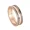 Rose Gold, variant on Women Stainless Steel Personality Creative Hip Hop 6mm Piano Musical Roman Numerals Ring Promise Wedding Band Gold Size 9