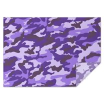 Purple Lilac Camo Classic Shapes Pattern Rectangle Tablecloth 60"x84",Waterproof Polyester Rectangle Table Cloth, Wipeable Spillproof Polyester Tablecloth for Dining, Camping, Indoor and Outdoor