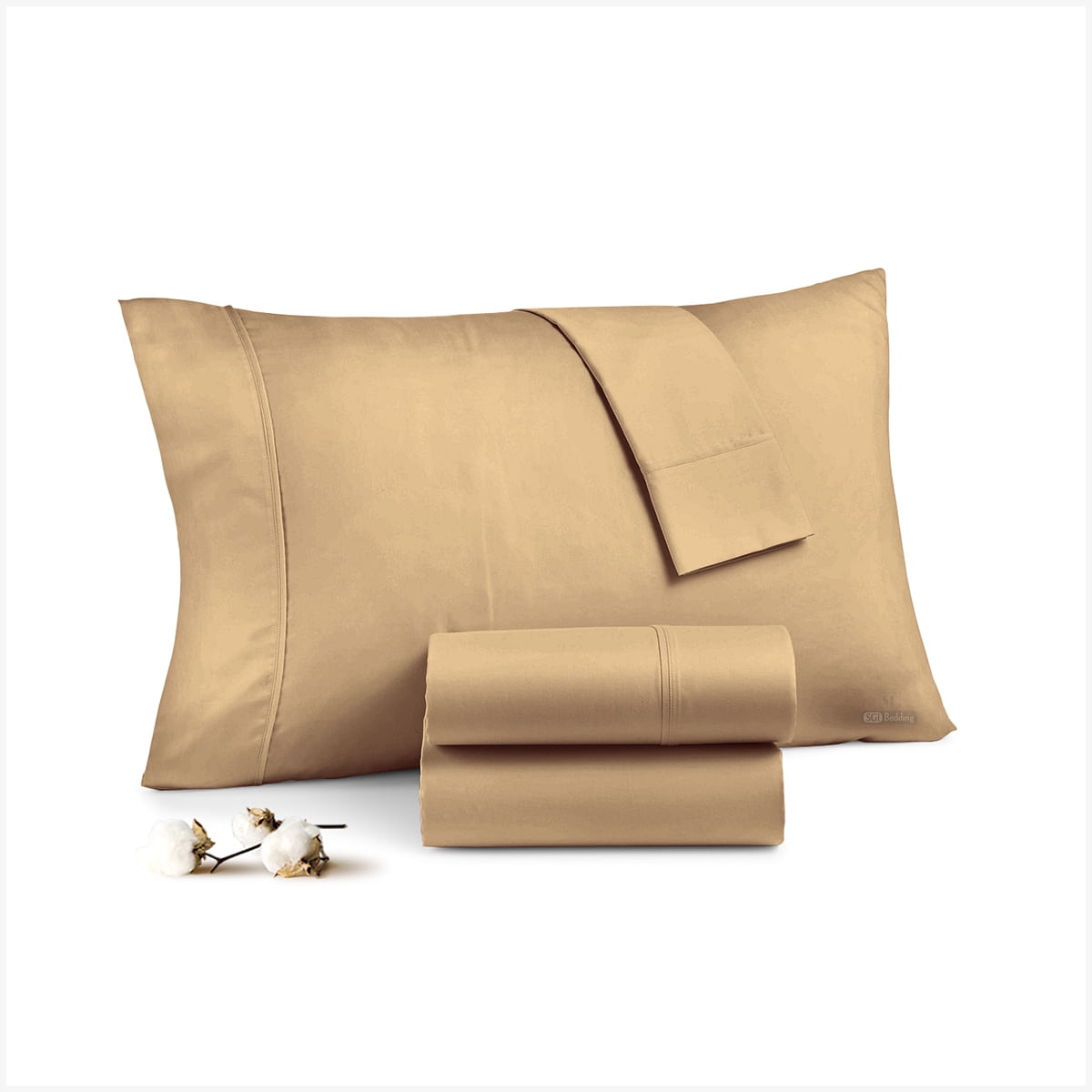 Wholesale 1000TC 2PC Ultra Soft Pillow Cases/Shams Solid 100% Cotton All Color 